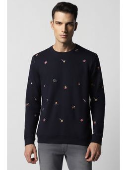 Van Heusen - Men Navy Print Crew Neck Sweatshirt