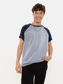 American Eagle - Men Grey Super Soft Raglan T-Shirt