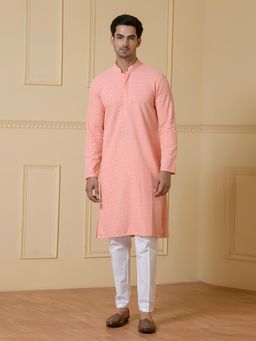 SATWAA - Radiant Petals Chikankari Men Kurta