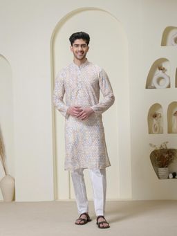 SATWAA - Sunrise Serenity Printed Men Kurta