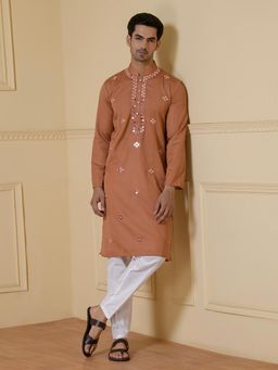 SATWAA - Rustic Radiance Mirrored Men Kurta