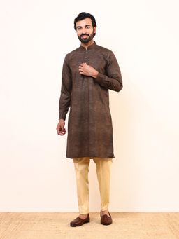 SATWAA - Trunk Olive Solid Men Kurta
