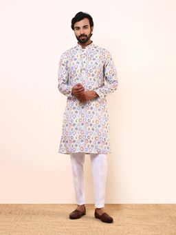 SATWAA - Joyful Colours Printed Men Kurta