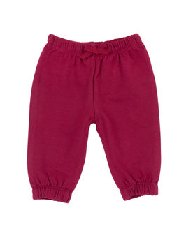 Chicco - Girls Maroon Solid Jogger