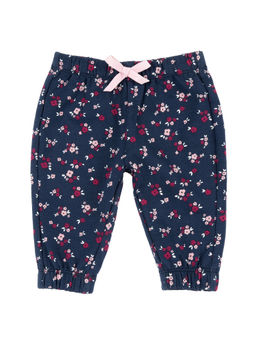 Chicco - Girls Navy Blue Printed Jogger