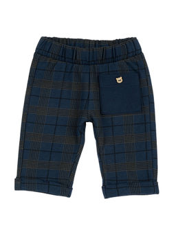 Chicco - Boys Navy Blue Checked Jogger