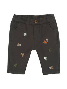 Chicco - Boys Grey Embroidered Trouser