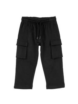 Chicco - Boys Black Solid Cargo Trouser