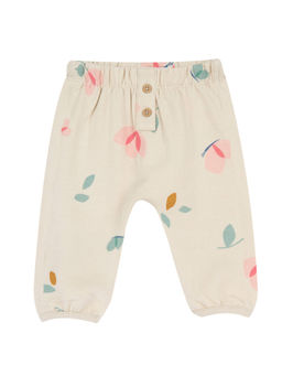 Chicco - Girls Cream Printed Trouser