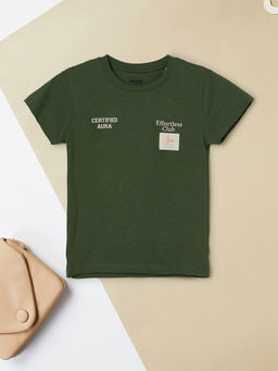 max - Girls Printed T-Shirt Green
