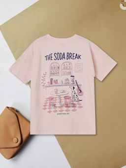 max - Girls Printed T-Shirt Pink