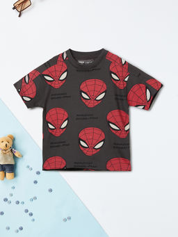 max - Boys Spiderman Printed T-Shirt