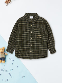 max - Boys Checked Shirt Green