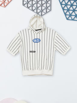 max - Boys Striped Hooded T-Shirt