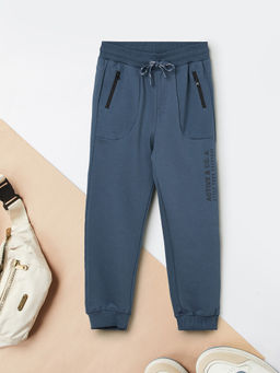max - Boys Solid Joggers Blue