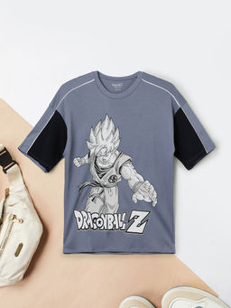 max - Boys Oversized Dragon Ball Z Printed T-Shirt