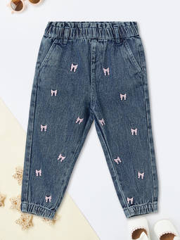 max - Girls Embroidered Slim Fit Jeans
