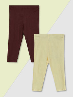 max - Girls Solid Leggings (Pack of 2)