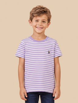 U.S. POLO ASSN. - Kids Boys Horizontal Striped Regular Fit T-Shirt