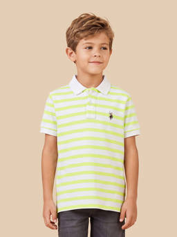 U.S. POLO ASSN. - Kids Boys Horizontal Striped Regular Fit Polo Shirt