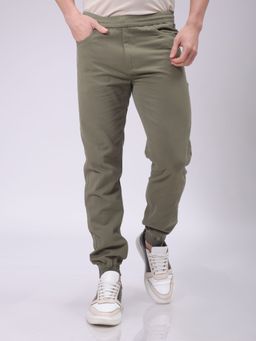 The Indian Garage Co - Men Slim Fit Solid Mid-Rise Joggers