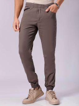 The Indian Garage Co - Men Slim Fit Solid Mid-Rise Joggers