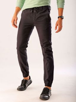 The Indian Garage Co - Men Slim Fit Solid Mid-Rise Joggers