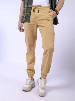 The Indian Garage Co - Men Slim Fit Solid Mid-Rise Joggers