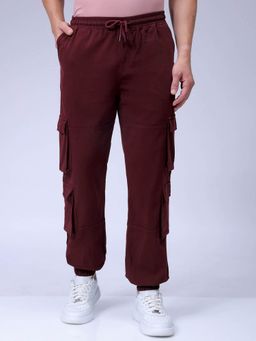 The Indian Garage Co - Men Regular Fit Solid Mid-Rise Joggers