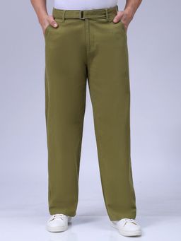 The Indian Garage Co - Men Baggy Solid Mid-Rise Trousers