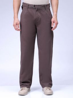 The Indian Garage Co - Men Baggy Solid Mid-Rise Trousers
