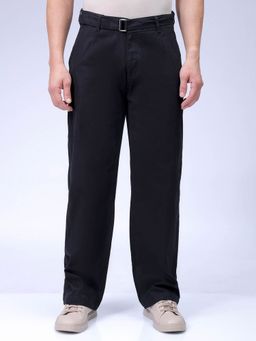 The Indian Garage Co - Men Baggy Solid Mid-Rise Trousers