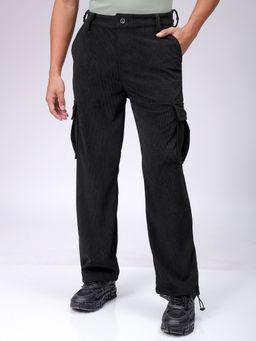 The Indian Garage Co - Men Baggy Textured Mid-Rise Cargos