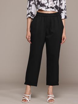 Label Ritu Kumar - Womens Black Core Classic Ankle Pant