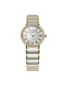 Aries Gold - Glitter Gemstones Watch With Ceramic Strap & Sapphire Glass For Womens- Ps 310L S-Gold