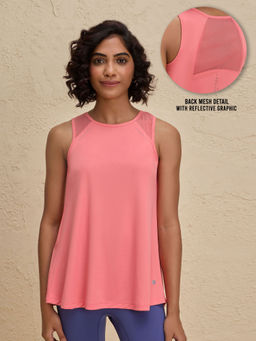 Nykd by Nykaa - Quick Dry Long Workout Tank Top with everyday comfort coverage NYK032 Orange