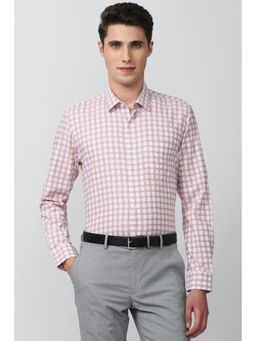 Peter England - Men Pink Slim Fit Formal Shirt