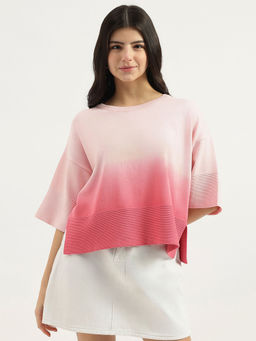 United Colors of Benetton - Round Neck Ombre Top