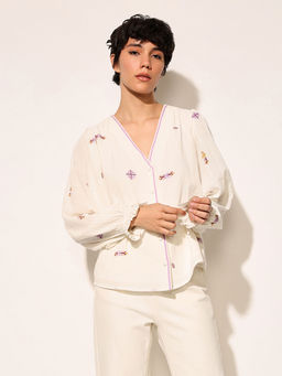 ONLY - Oversized Embroidered Top