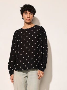 ONLY - Black Oversized Ballon Sleeve