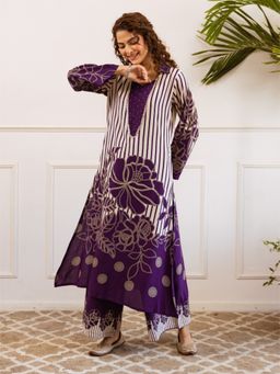 Autumnlane - Bakul Cosmos Printed Kurta Pant Set (Set of 2)