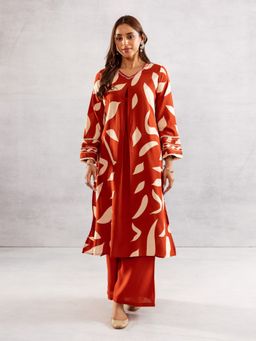 Autumnlane - Bakul Lava Digital Print Kurta Pant Set (Set of 2)