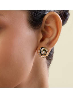 Isharya - Soluna Spiral Studs In 18Kt Gold Plated Earring