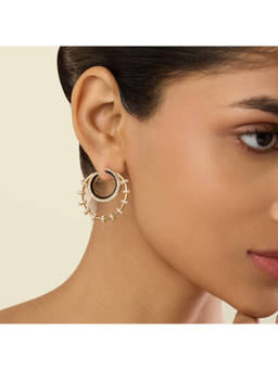 Isharya - Tanguya Double Hoops In 18Kt Gold Plated Earring