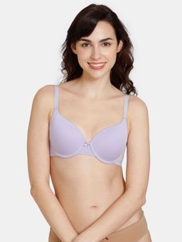 Zivame - Glitter Straps Push-up Wired Medium Coverage T-shirt Bra - Lavender