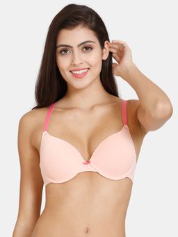 Zivame - Push-up Wired Medium Coverage T-shirt Bra - Peach Pearl