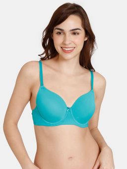 Zivame - Beautiful Basics Padded Wired 3-4th Coverage T-shirt Bra - Spectra Blue