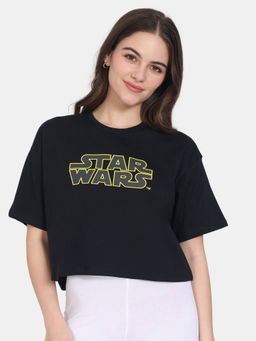 Zivame - Disney Knit Cotton Top - Anthracite Black
