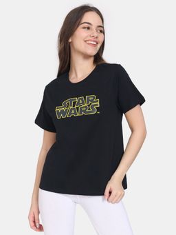 Zivame - Disney Knit Cotton Top - Anthracite Black