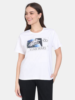 Zivame - Disney Knit Cotton Top - Antique White